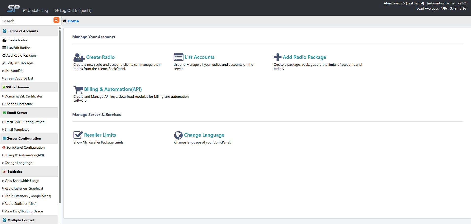 panel radio reseller blumhost